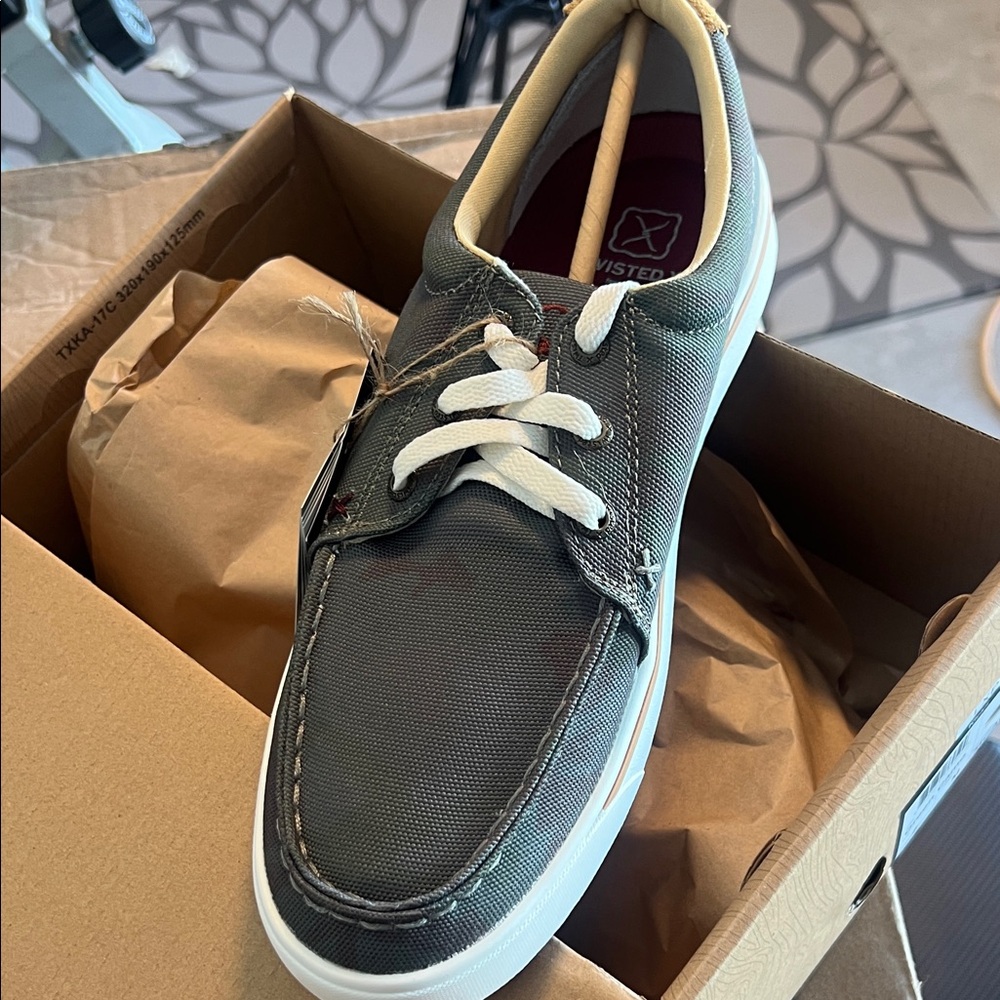 Twisted X Men's Charcoal Boat Shoes